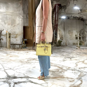 Hermes Birkin 25 Jaune Poussin Togo Palladium Hardware