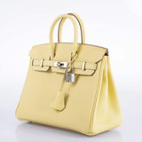 Hermes Birkin 25 Jaune Poussin Togo Palladium Hardware