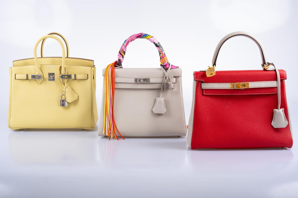 Hermes Birkin 25 Jaune Poussin Togo Palladium Hardware