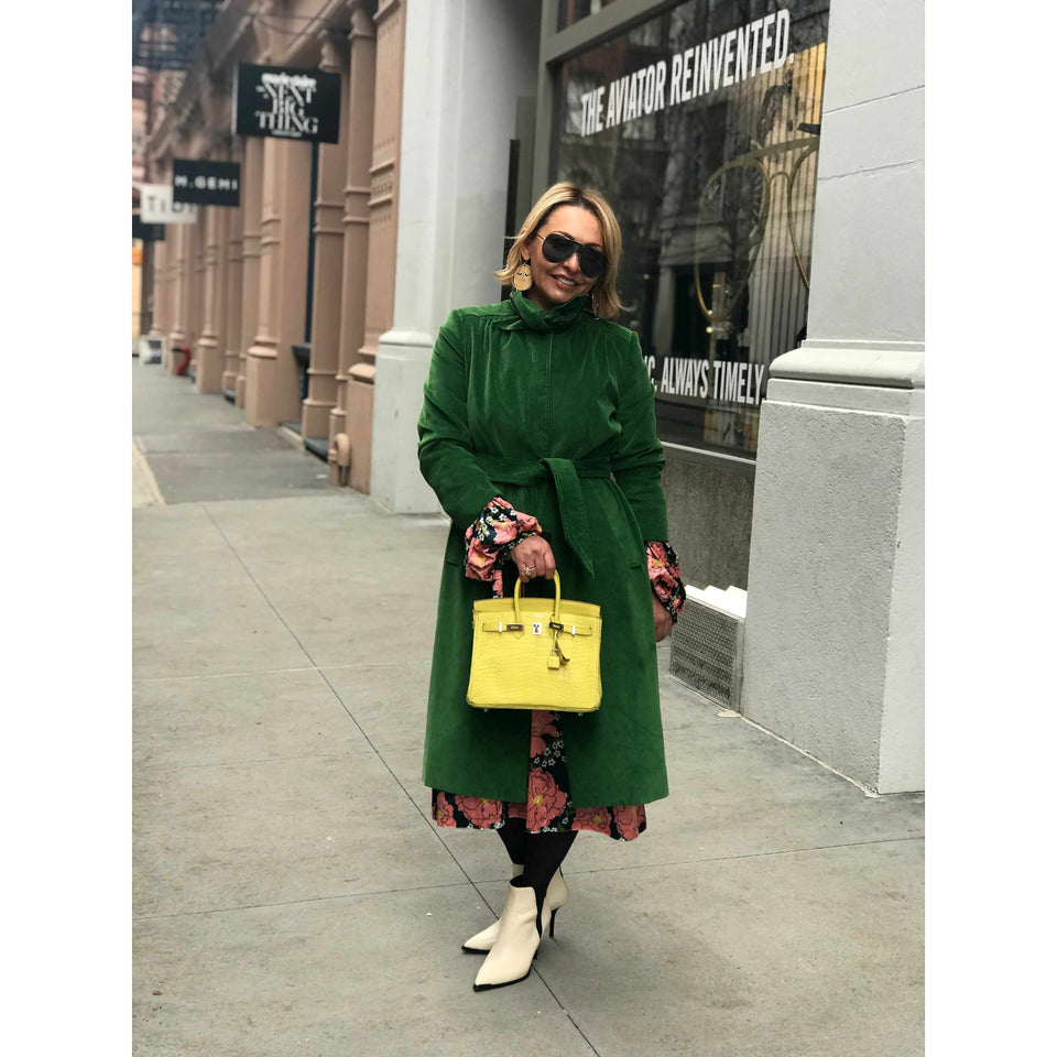 Hermes Birkin 25 Lime Yellow Matte Alligator Palladium Hardware - 2018, C