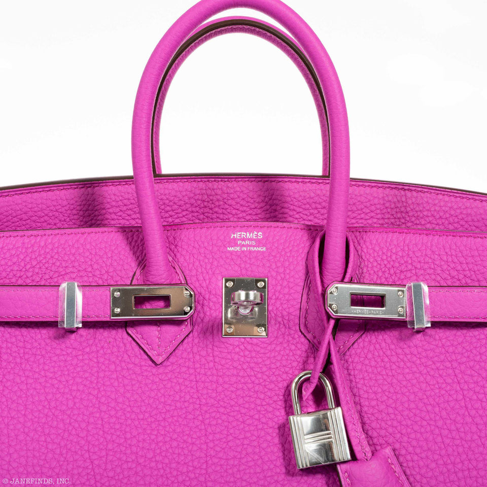 Hermes Birkin 25 Magnolia Togo Palladium Hardware - 2018, C