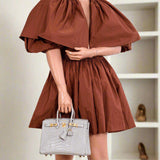 Hermes Birkin 25 Matte Gris Perle Alligator Gold Hardware - 2019, D
