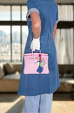 Hermes Birkin 25 Mauve Sylvestre Swift Rose Gold Hardware