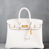 Hermes Birkin 25 Mushroom Togo Gold Hardware