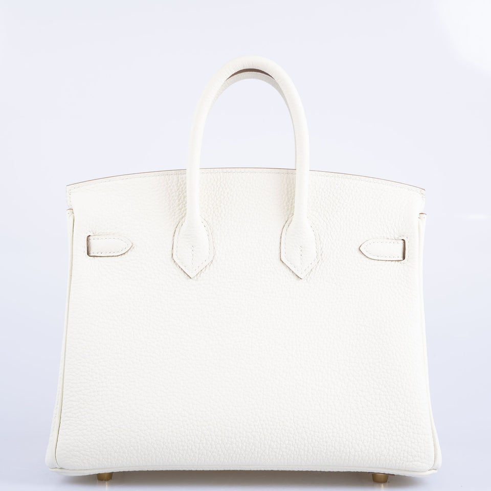 Hermes Birkin 25 Mushroom Togo Gold Hardware