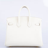 Hermes Birkin 25 Mushroom Togo Gold Hardware