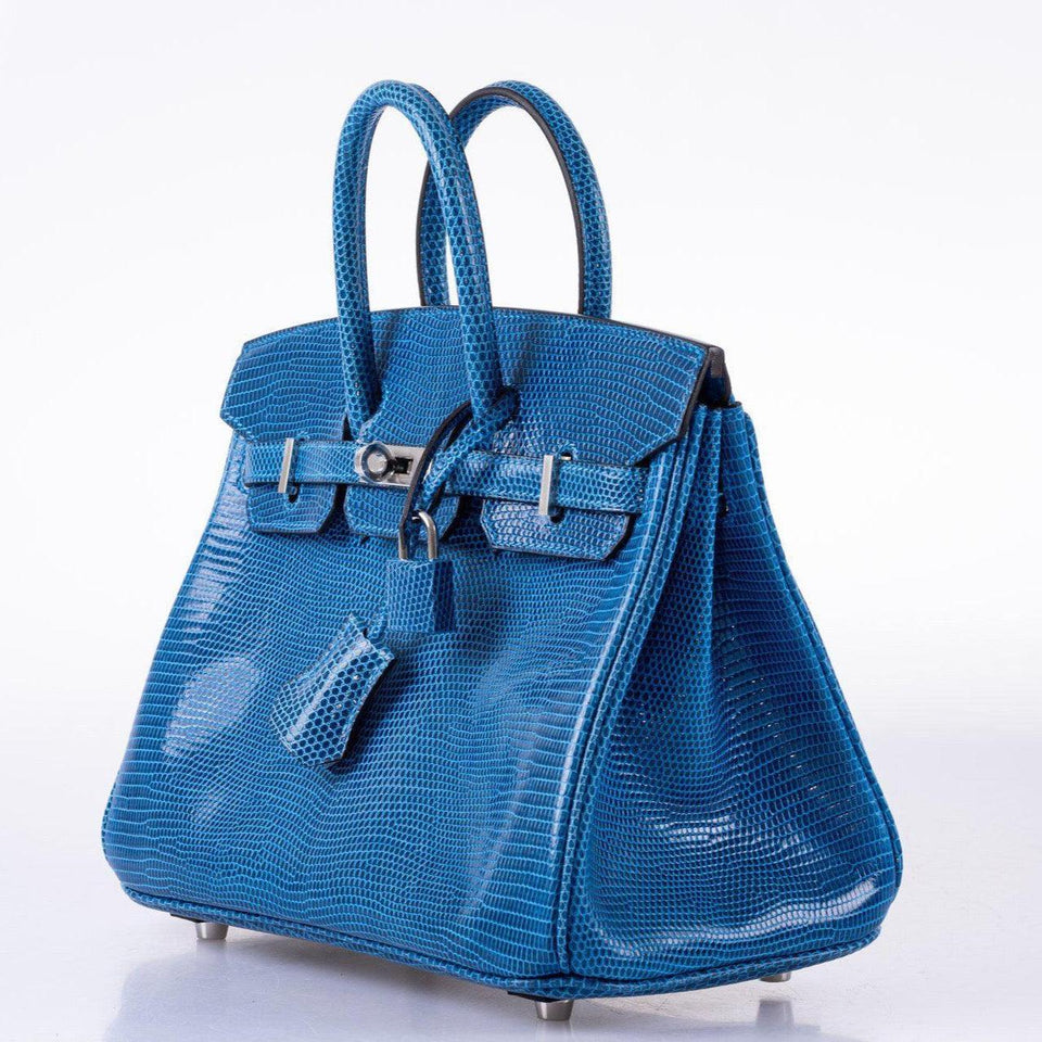 Hermes Birkin 25 Mykonos Lizard Palladium Hardware