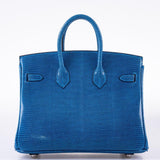 Hermes Birkin 25 Mykonos Lizard Palladium Hardware