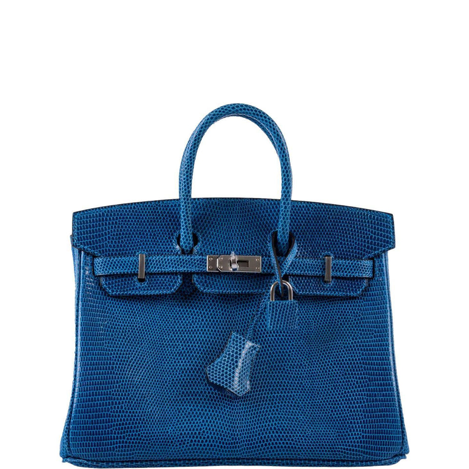 Hermes Birkin 25 Mykonos Lizard Palladium Hardware