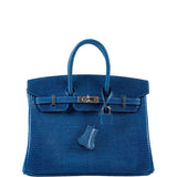 Hermes Birkin 25 Mykonos Lizard Palladium Hardware