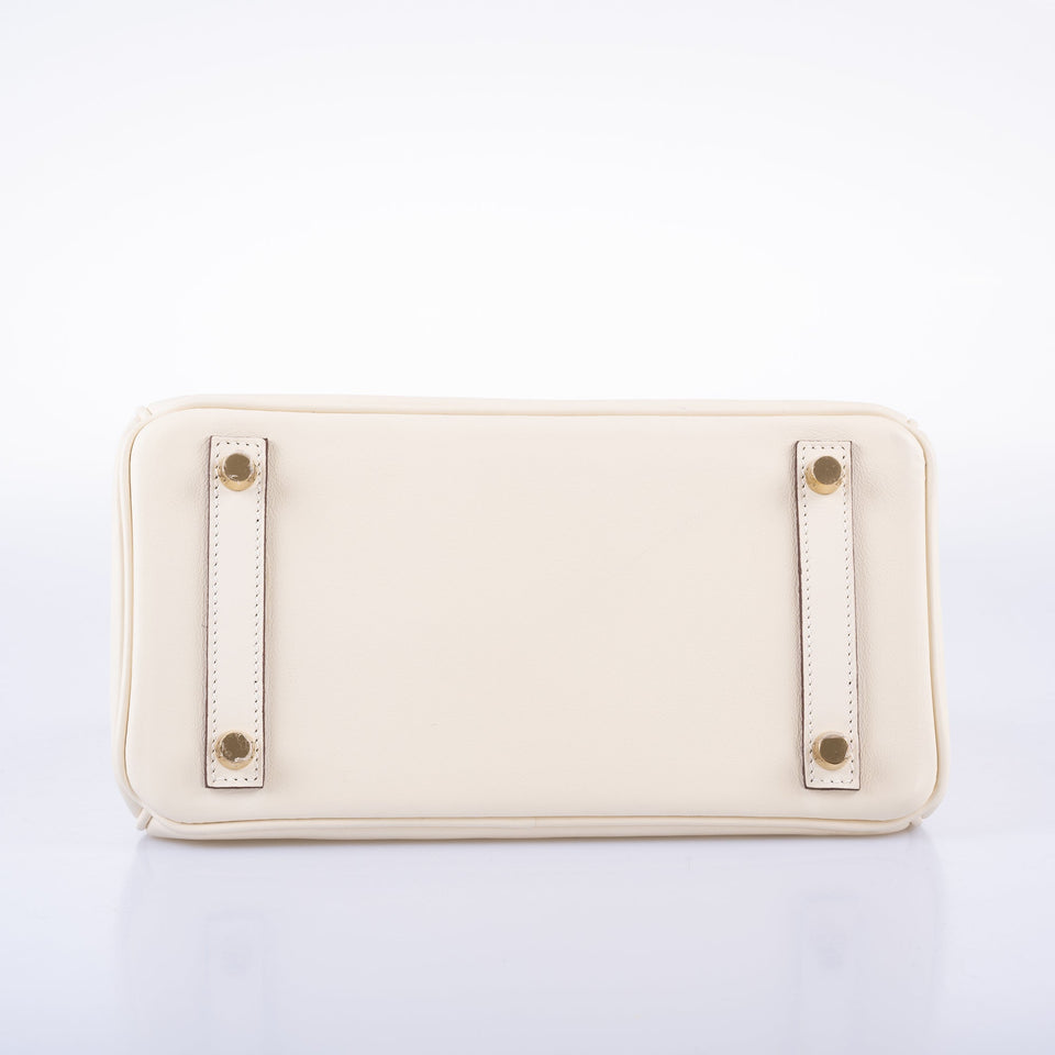 Hermes Birkin 25 Nata Swift leather Gold Hardware - 2021, Z