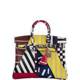 Hermes Birkin 25 One Two Three And Away We Go! - Limited Edition By Nigel Peak Multicolor Swift Palladium Hardware
