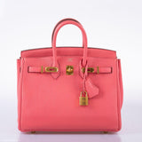 Hermes Birkin 25 Rose Lipstick Togo Gold Hardware - 2013, Q Square