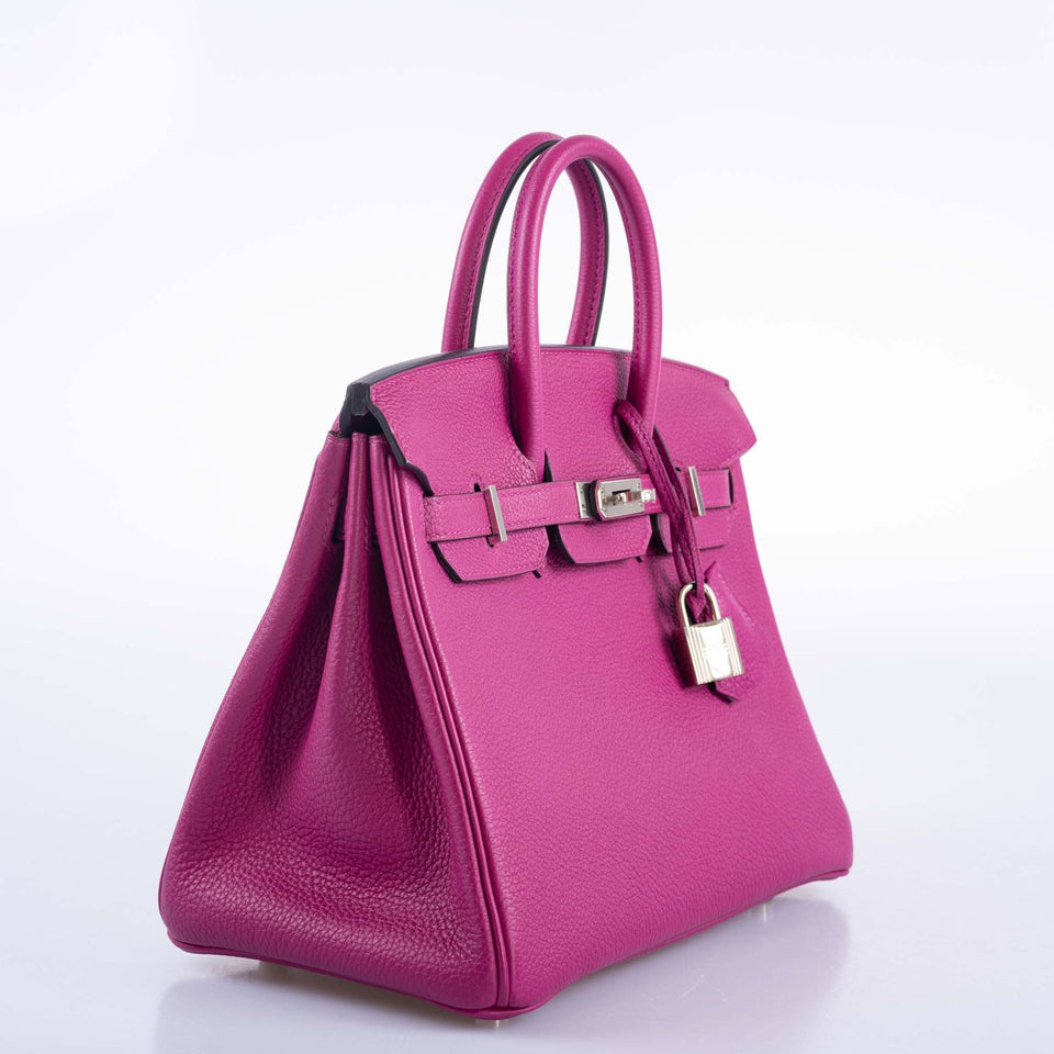 Hermes Birkin 25 Rose Pourpre Togo Palladium Hardware