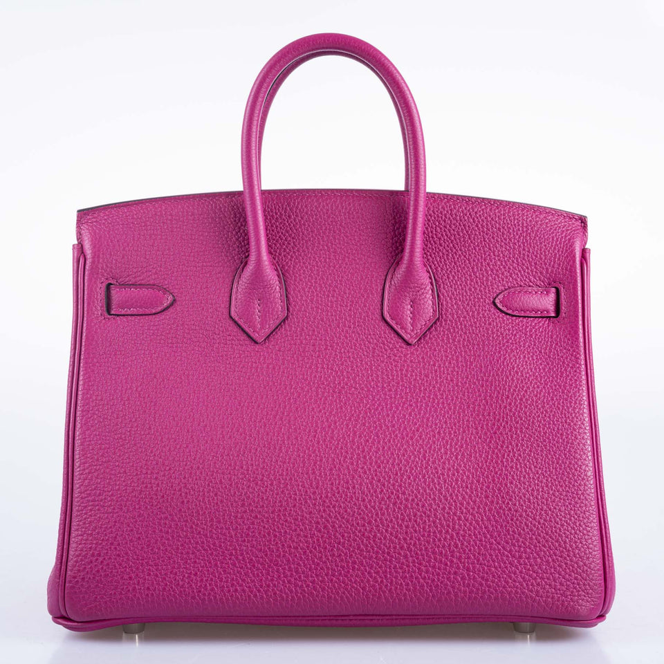 Hermes Birkin 25 Rose Pourpre Togo Palladium Hardware