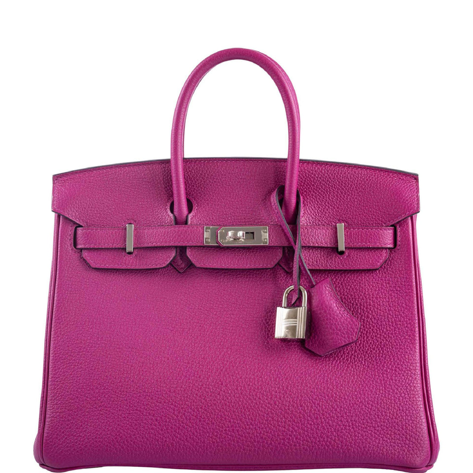 Hermes Birkin 25 Rose Pourpre Togo Palladium Hardware