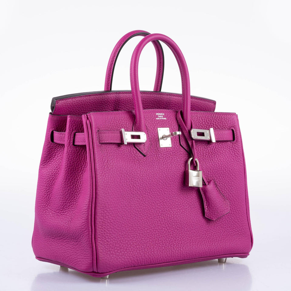 Hermes Birkin 25 Rose Pourpre Togo with Palladium Hardware - 2017, A
