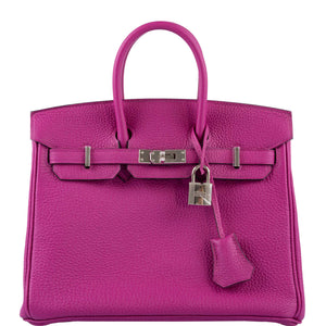 Hermes Birkin 25 Rose Pourpre Togo with Palladium Hardware - 2017, A