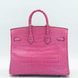 Hermes Birkin 25 Rose Sheherazade Matte Alligator Palladium Hardware