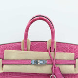 Hermes Birkin 25 Rose Sheherazade Matte Alligator Palladium Hardware