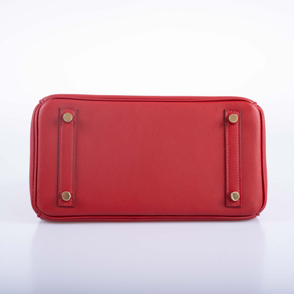Hermes Birkin 25 Rouge Pivoine Swift Gold Hardware