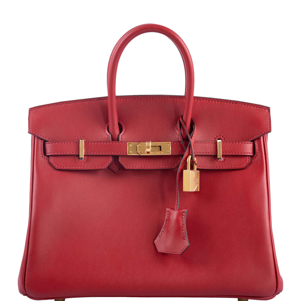 Hermes Birkin 25 Rouge Pivoine Swift Gold Hardware