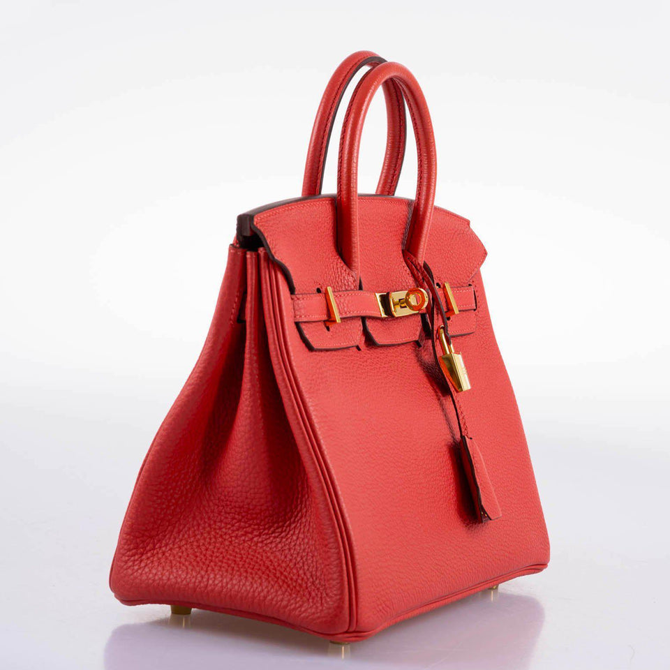 Hermes Birkin 25 Rouge Pivoine Togo Gold Hardware - 2015, T