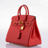 Hermes Birkin 25 Rouge Pivoine Togo Gold Hardware - 2015, T
