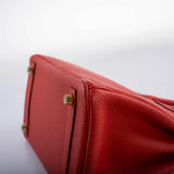 Hermes Birkin 25 Rouge Pivoine Togo Gold Hardware - 2015, T