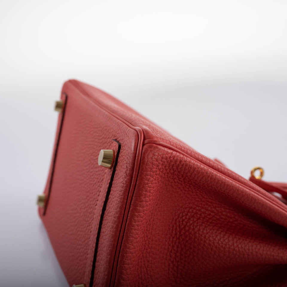 Hermes Birkin 25 Rouge Pivoine Togo Gold Hardware - 2015, T