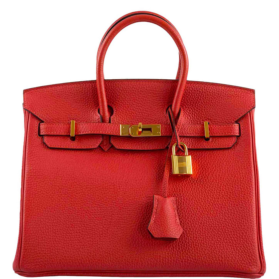 Hermes Birkin 25 Rouge Pivoine Togo Gold Hardware - 2015, T