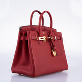 Hermes Birkin 25 Rouge Vif Togo Gold Hardware