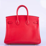 Hermes Birkin 25 Rouge de Coeur Veau Jonathan Gold Hardware