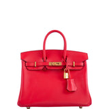 Hermes Birkin 25 Rouge de Coeur Veau Jonathan Gold Hardware