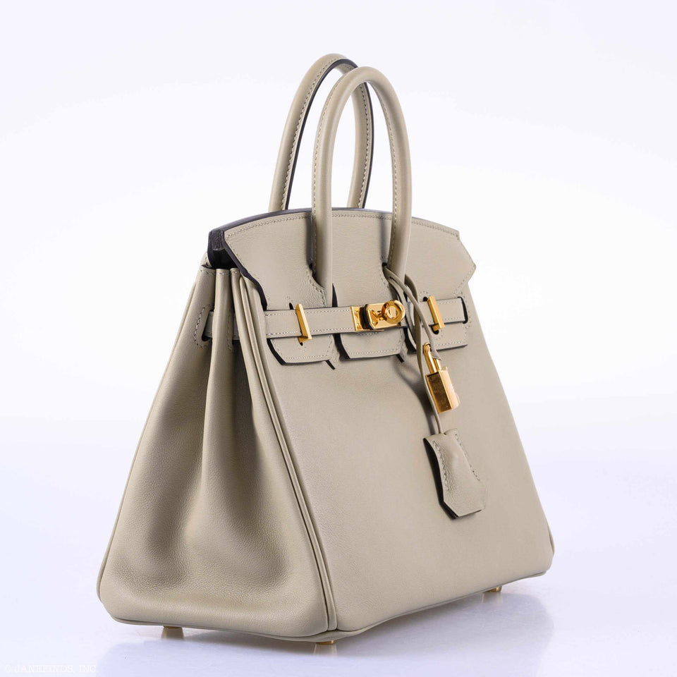 Hermes Birkin 25 Sauge Swift Gold Hardware - 2016, X
