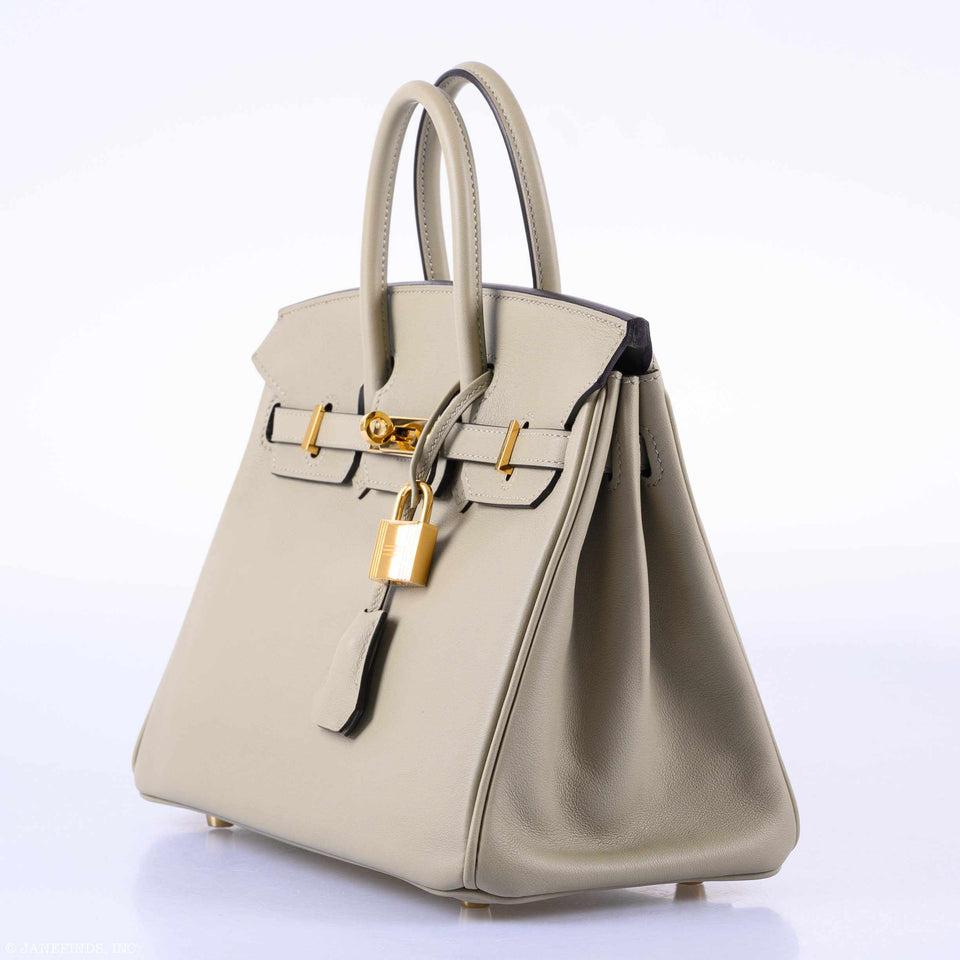 Hermes Birkin 25 Sauge Swift Gold Hardware - 2016, X