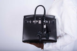 Hermes Birkin 25 Sellier Black Box Calf Palladium Hardware