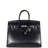 Hermes Birkin 25 Sellier Black Box Calf Palladium Hardware