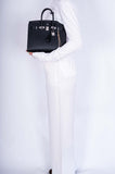 Hermes Birkin 25 Sellier Black Epsom Palladium Hardware