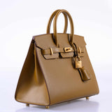 Hermes Birkin 25 Sellier Bronze Dore Madame Grain Gold Hardware