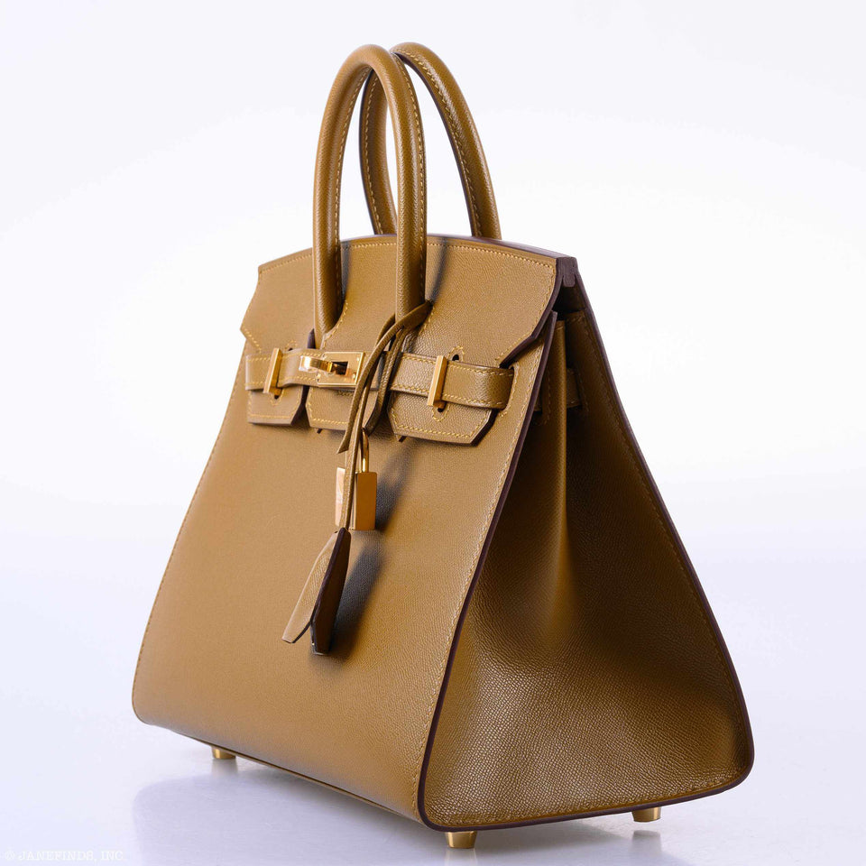 Hermes Birkin 25 Sellier Bronze Dore Madame Grain Gold Hardware