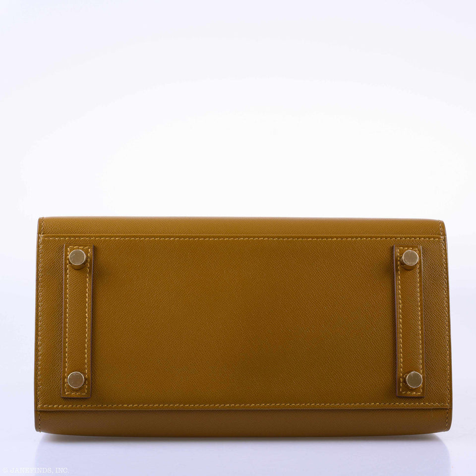 Hermes Birkin 25 Sellier Bronze Dore Madame Grain Gold Hardware