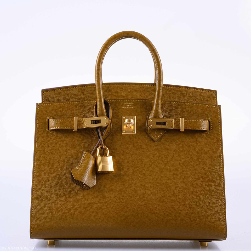 Hermes Birkin 25 Sellier Bronze Dore Madame Grain Gold Hardware