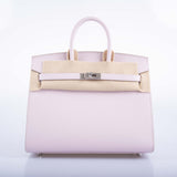 HermesBirkin 25 Sellier Mauve Pale Epsom Palladium Hardware