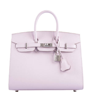HermesBirkin 25 Sellier Mauve Pale Epsom Palladium Hardware