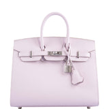 HermesBirkin 25 Sellier Mauve Pale Epsom Palladium Hardware
