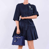 Hermes Birkin 25 Verso Blue Encre & Orange Togo Palladium Hardware - 2020, Y