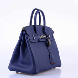 Hermes Birkin 25 Verso Blue Encre & Orange Togo Palladium Hardware - 2020, Y