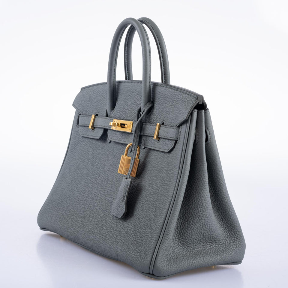 Hermes Birkin 25 Vert Amande Togo Gold Hardware