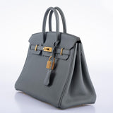 Hermes Birkin 25 Vert Amande Togo Gold Hardware